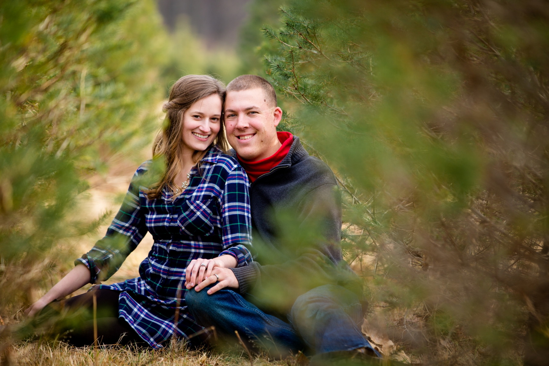Eckler Christmas Tree Farm Couple Photography